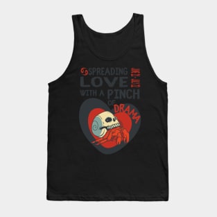 Funny Cancer Zodiac Sign - Spreading Love With A Pinch Of Drama - White Tank Top